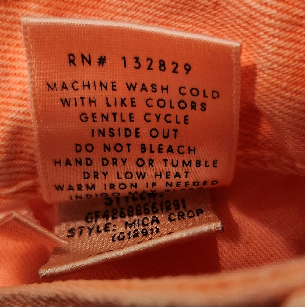 GRLFRND High Rise Jeans in Bright Orange - Picture 7 of 8